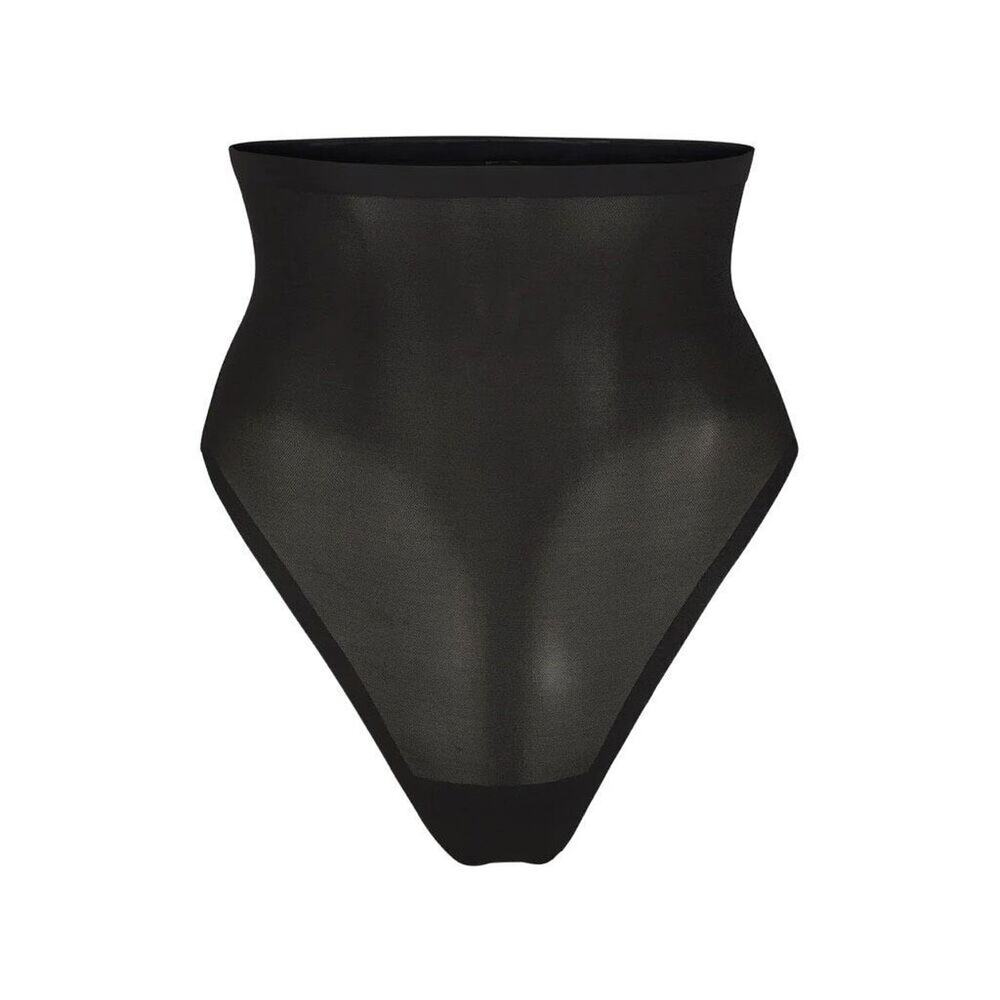 SKIMS Sheer Sculpt High Waisted Thong Onyx Size 4X NWT